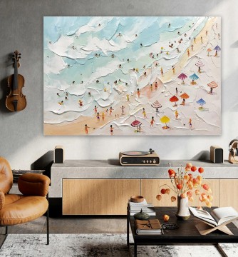 Impressionnisme œuvres - Natation sport plage été Room Decor by Couteau